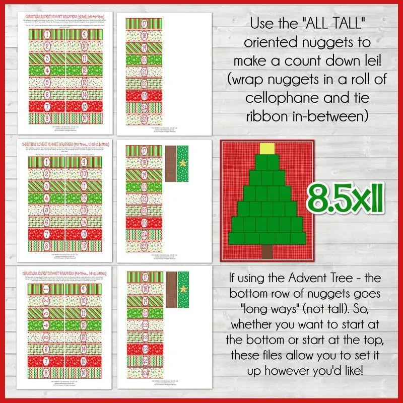 Christmas Nugget Countdown {Advent Tree} PRINTABLE