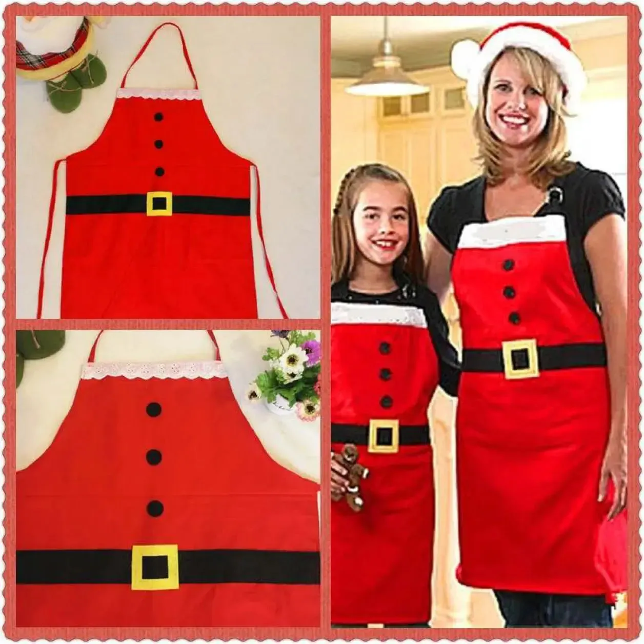 Christmas Santa Claus Costume party apron child