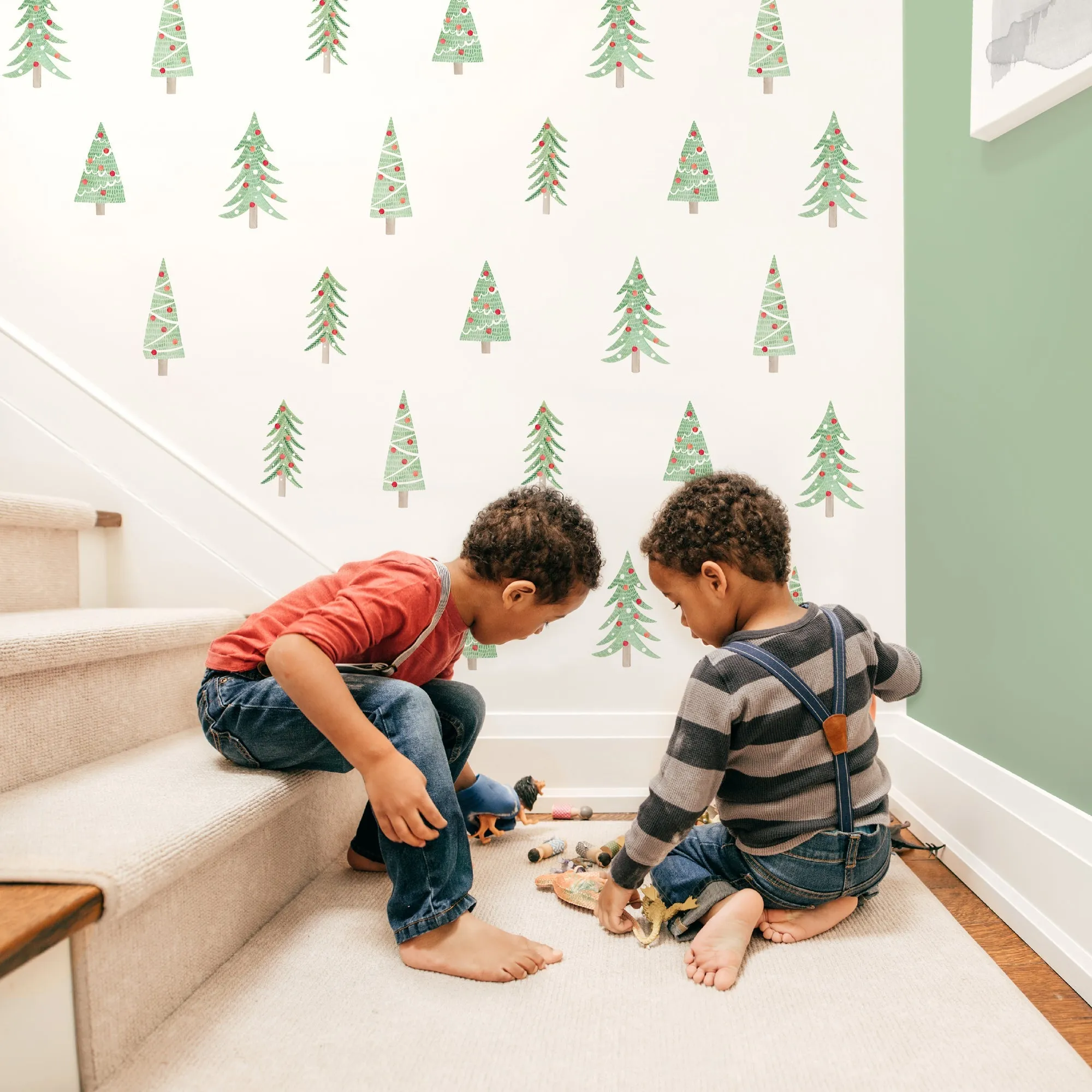 Christmas Tree Toss Wall Decal Set