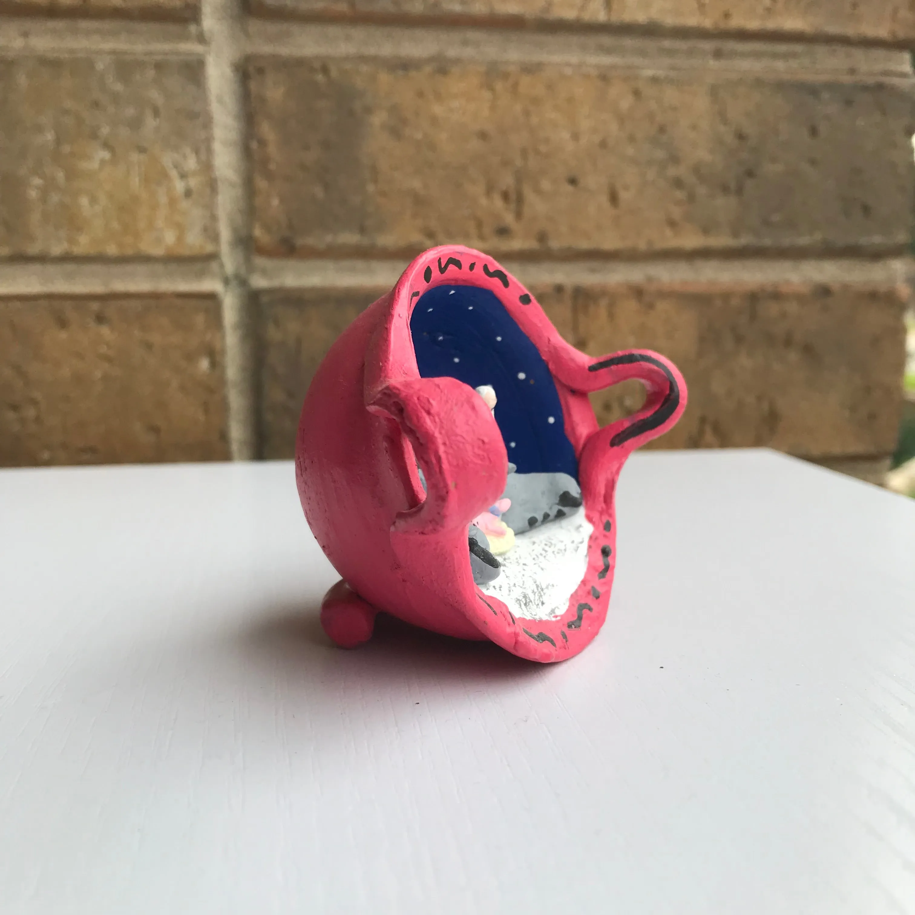 Clay mini nativity decor
