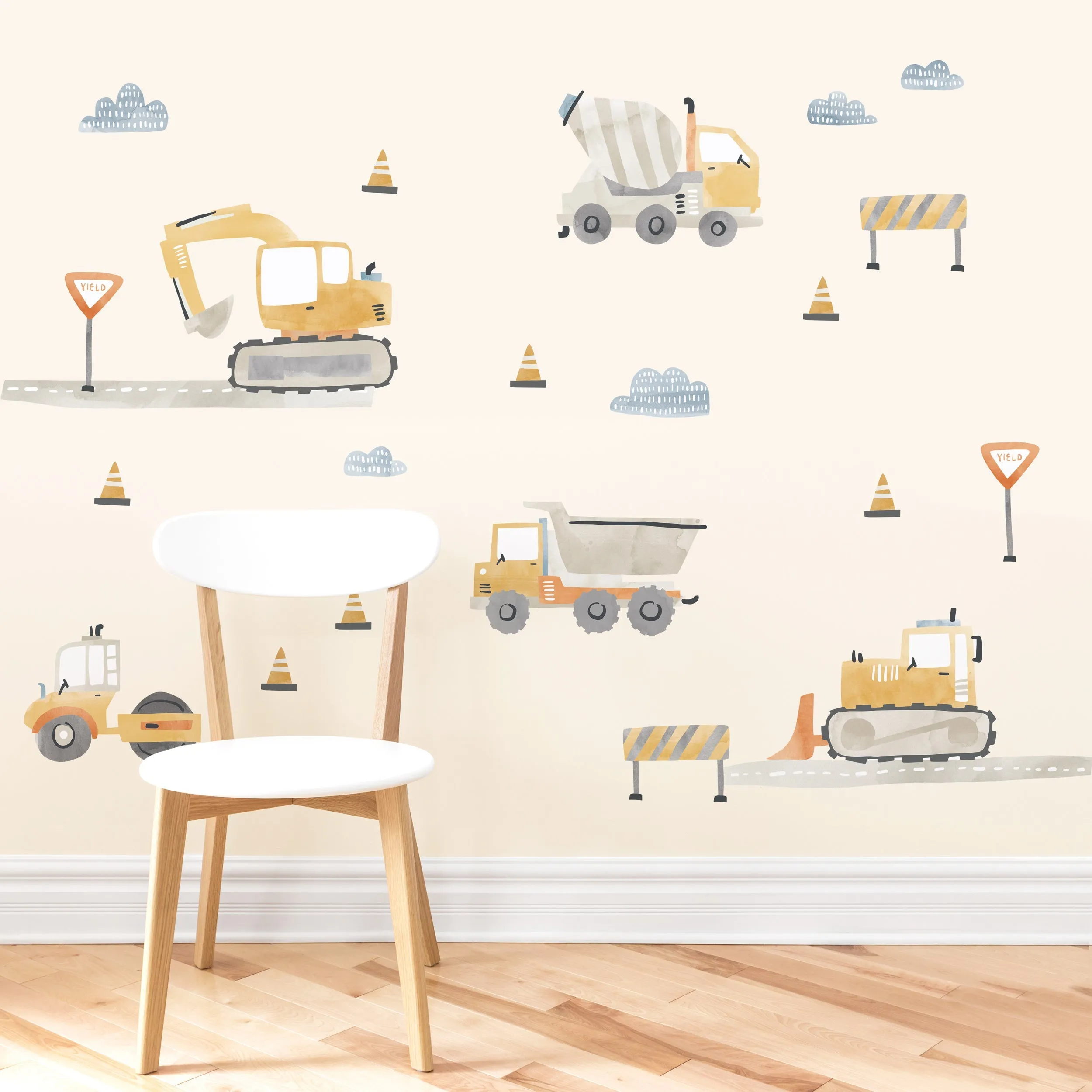 Construction Wall Decal Set - Medium