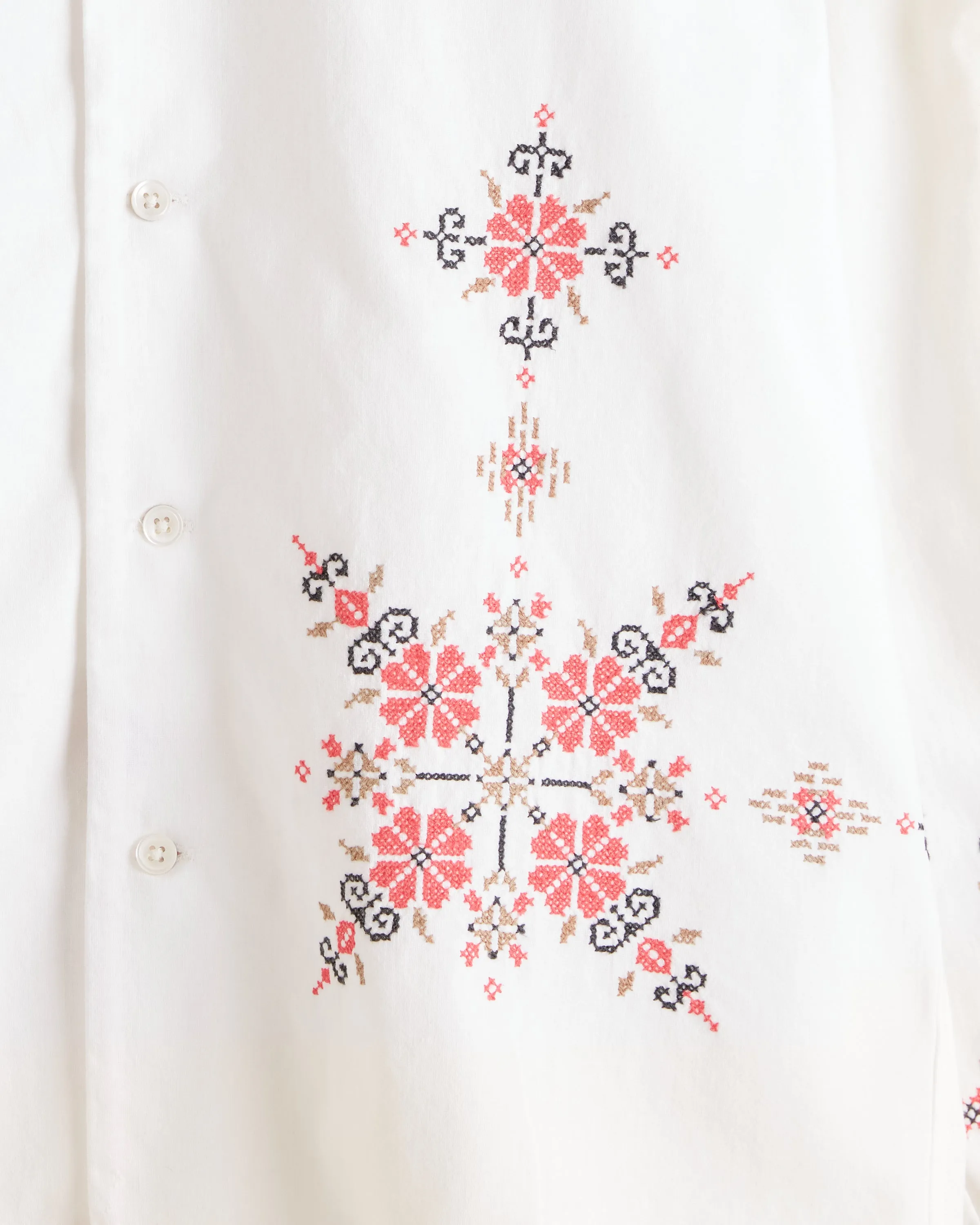 Coral Peony Long Sleeve Shirt - S