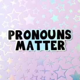 Crafty Queer Studio Pronouns Matter Sticker