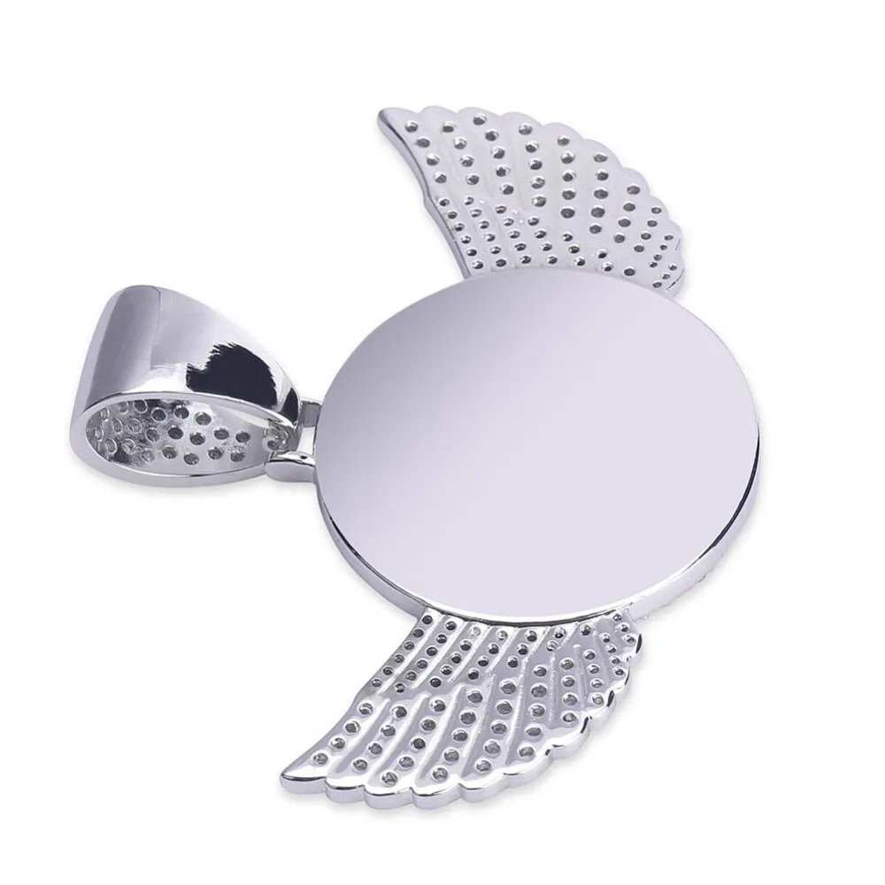 Custom Angel Wing Necklace-Best Gifts For Men- Necklace With Picture Inside
