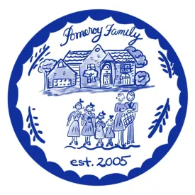 Custom Sticker Gift Tags - House and Family