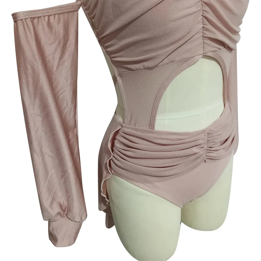 #D15151 Girls Nylon/Lycra mesh Modern Contempory Costume-Dance School Troupe or Solo  Performance