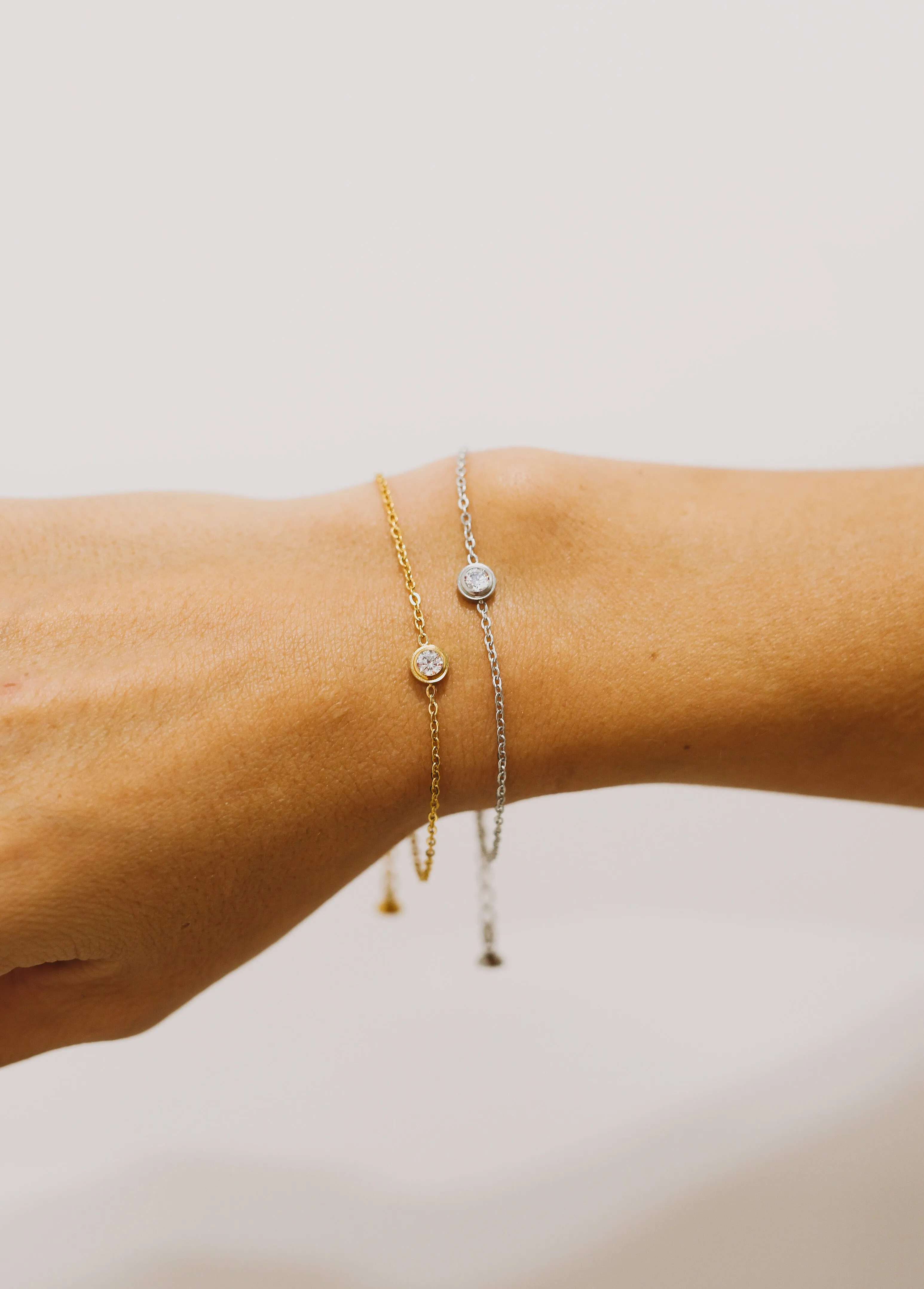 Dainty Single Gemstone Bracelet