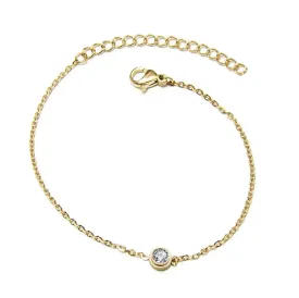 Dainty Single Gemstone Bracelet