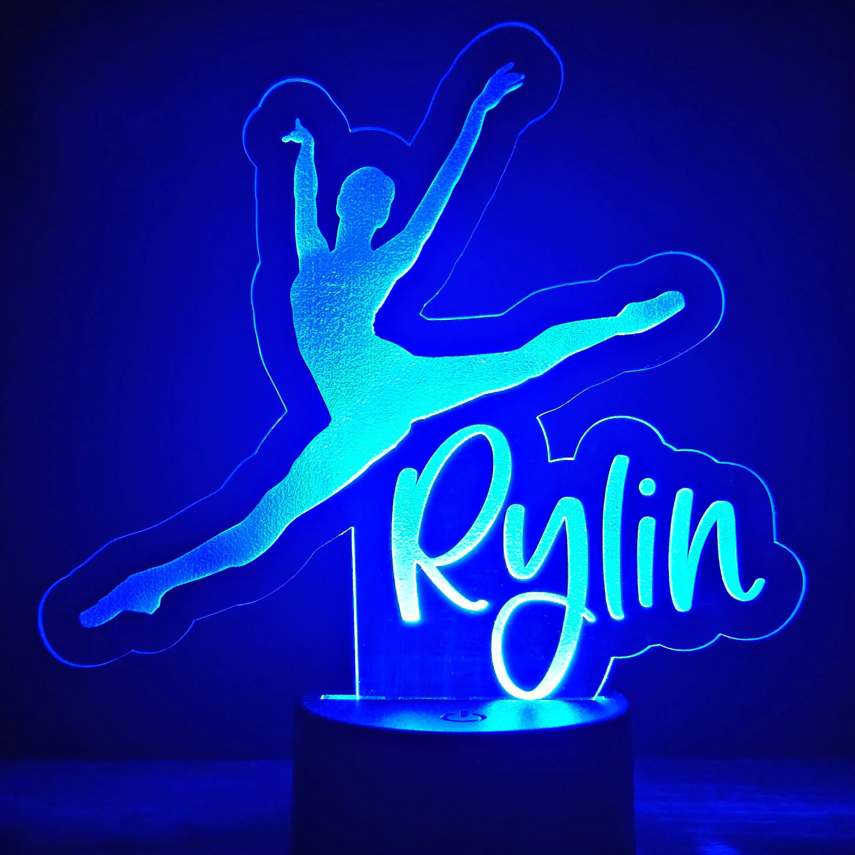 Dancer LED Night Light with Personalized Script Name
