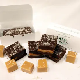 Dark Chocolate Caramel Sea Salt Fudge 1/2 lb