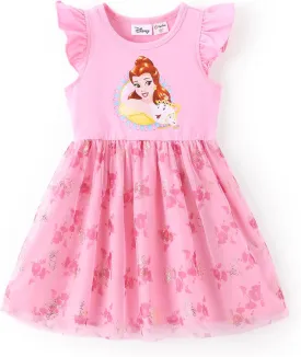Disney Frozen Elsa Princess Cinderella Ariel Jasmine Rapunzel Baby/Toddler Dress, Ruffle Long-Sleeve Mesh Overlay Tulle Dress