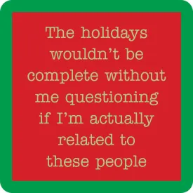 Drinks On Me Coasters - Christmas