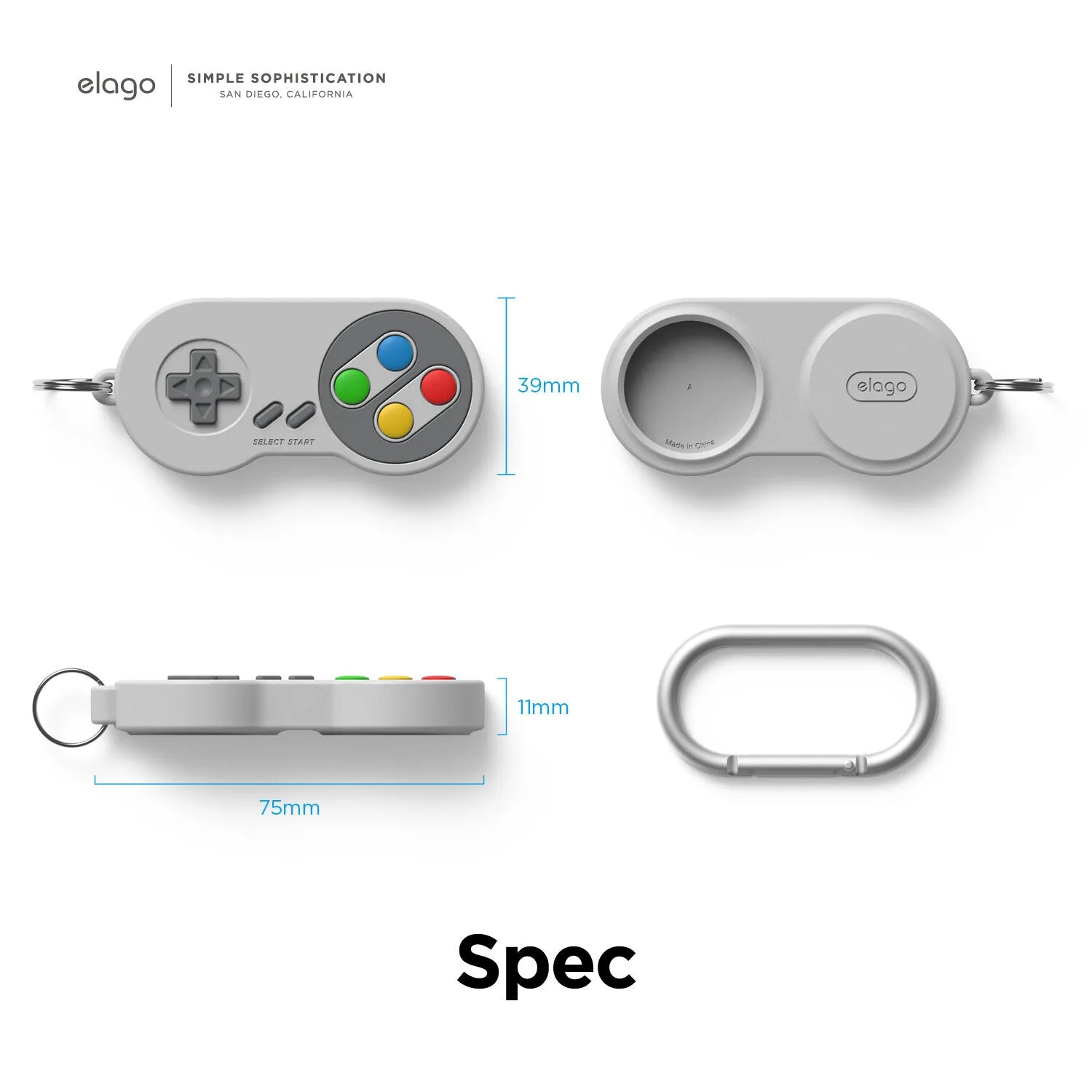Elago W5 AirTag Case with Keychain