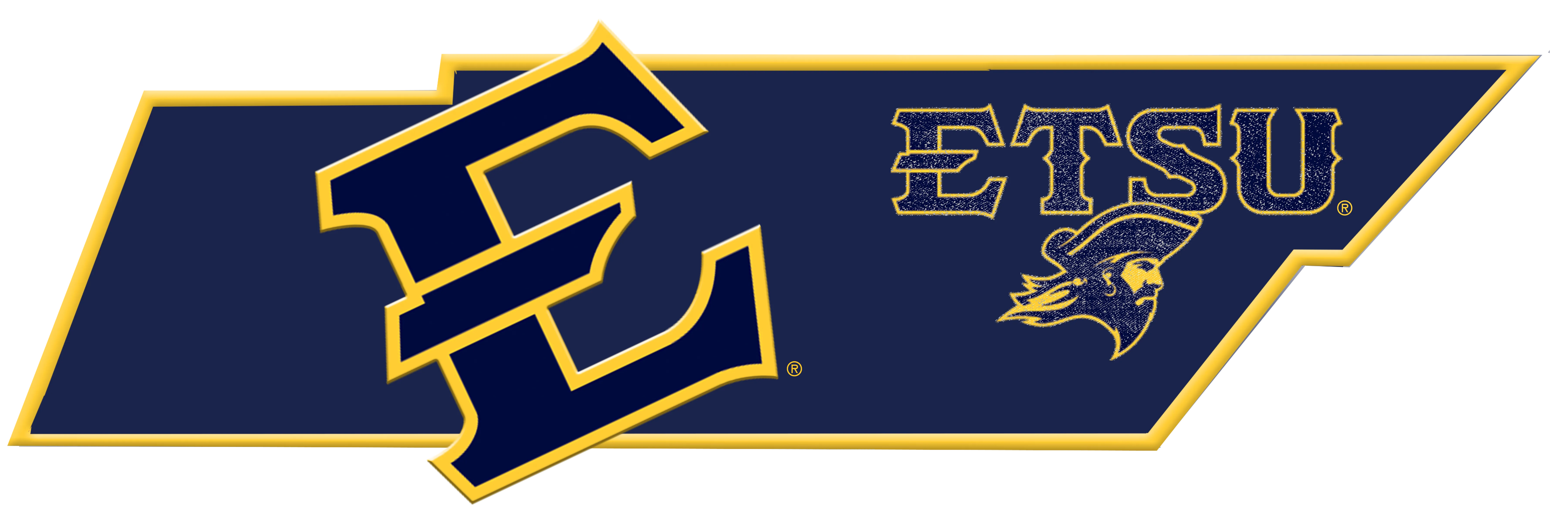 ETSU Bucs - State of ETSU Single Layer Dimensional Wall Art