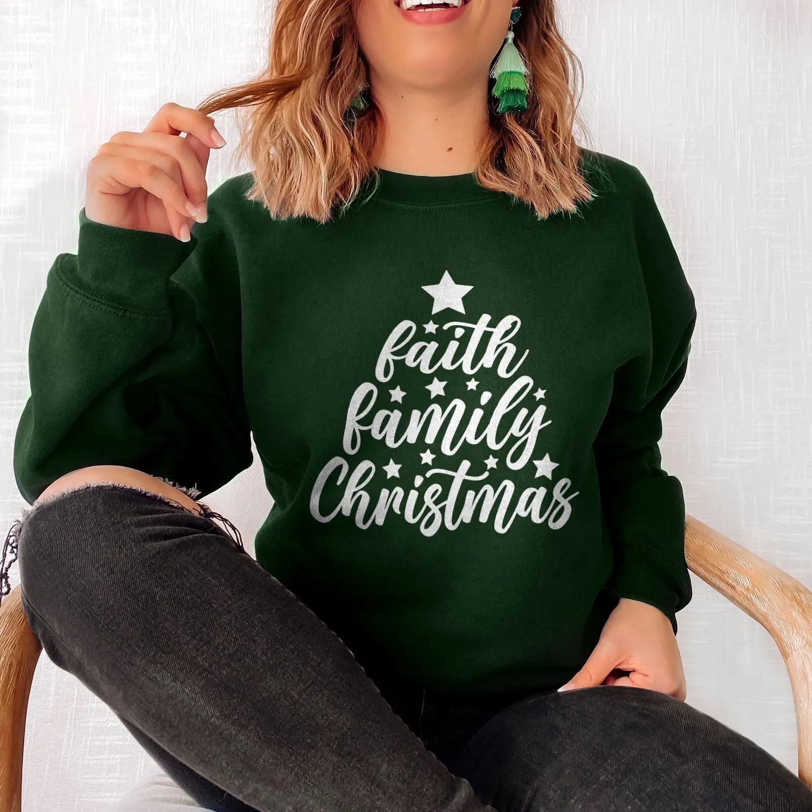 Faith Family Christmas Sweatshirt