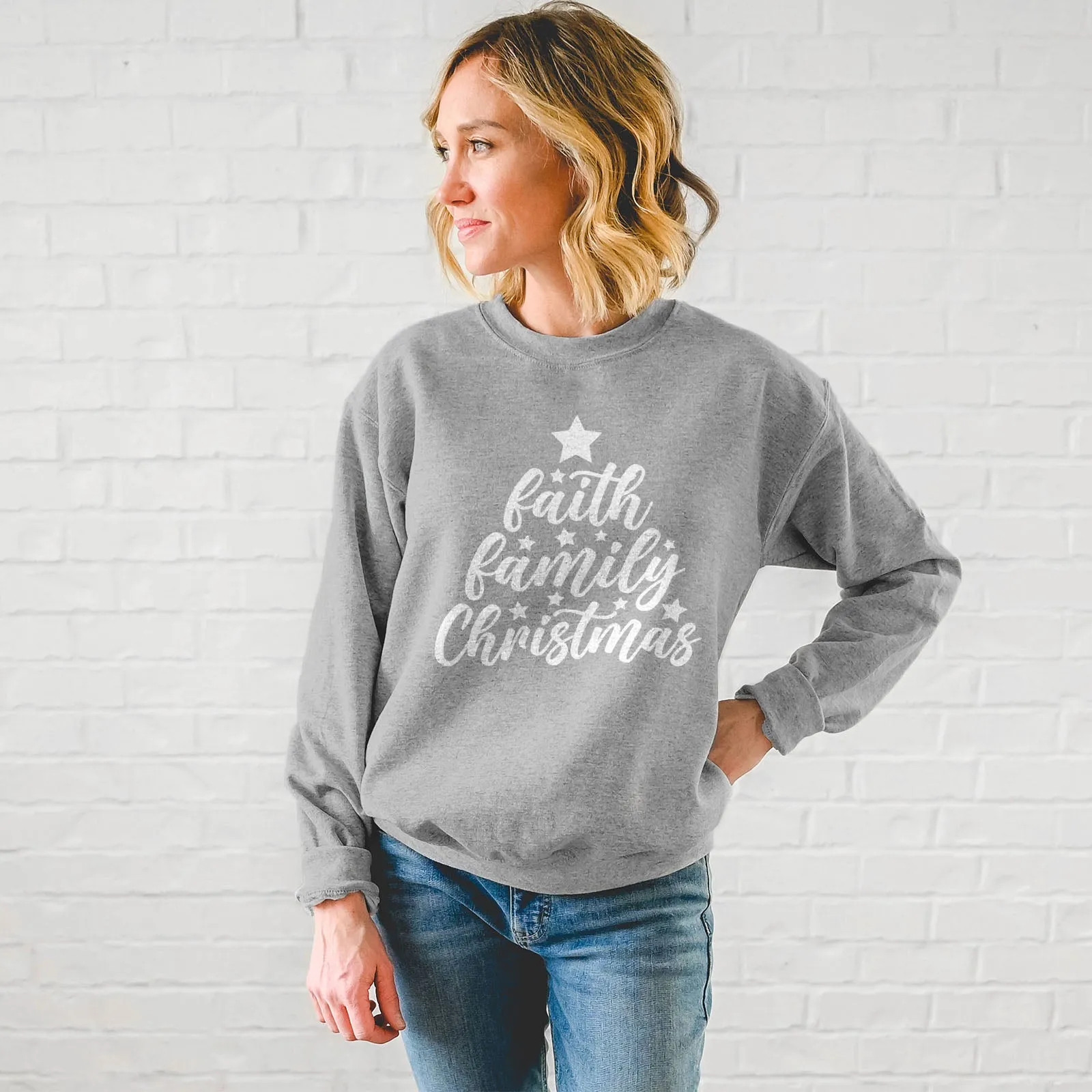 Faith Family Christmas Sweatshirt