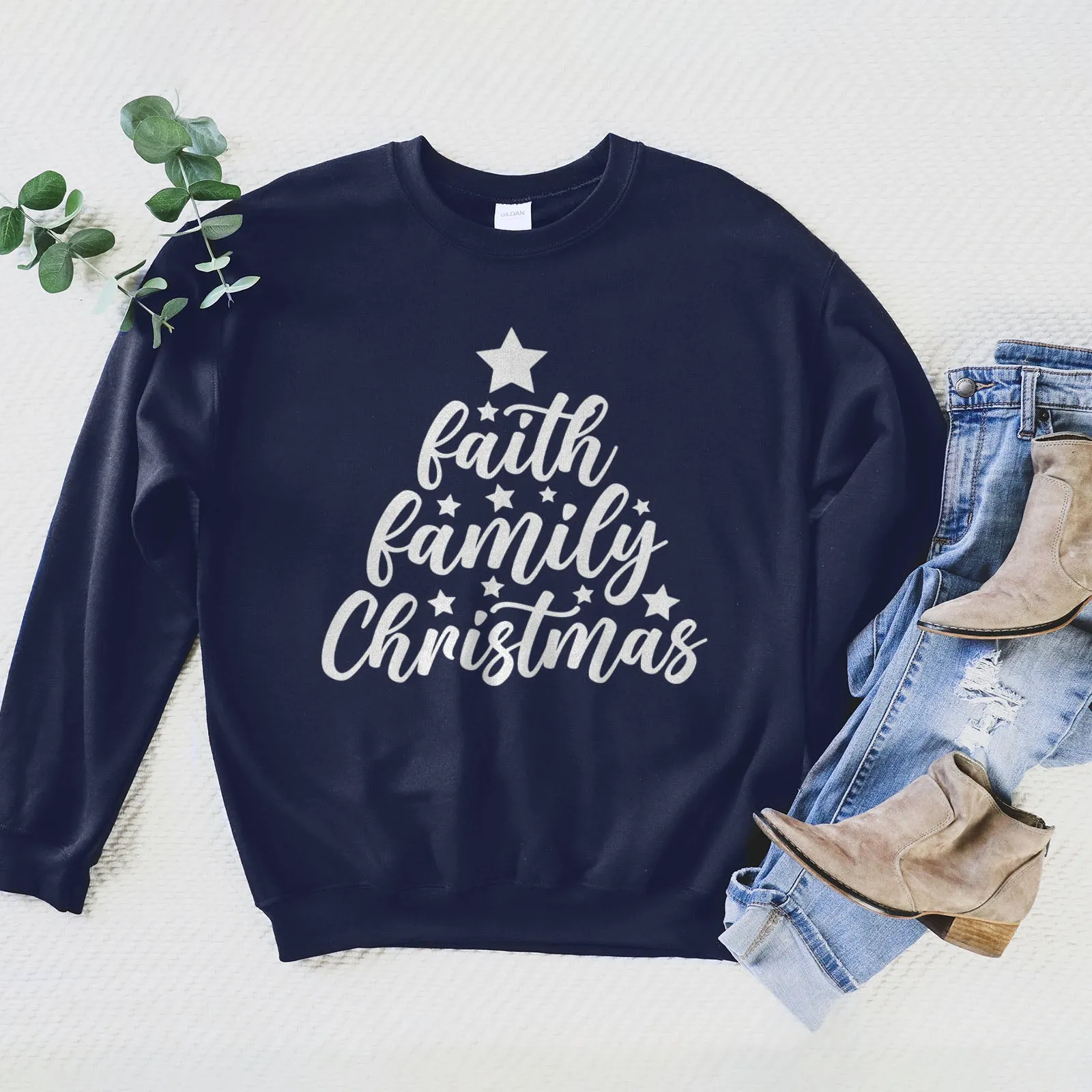 Faith Family Christmas Sweatshirt