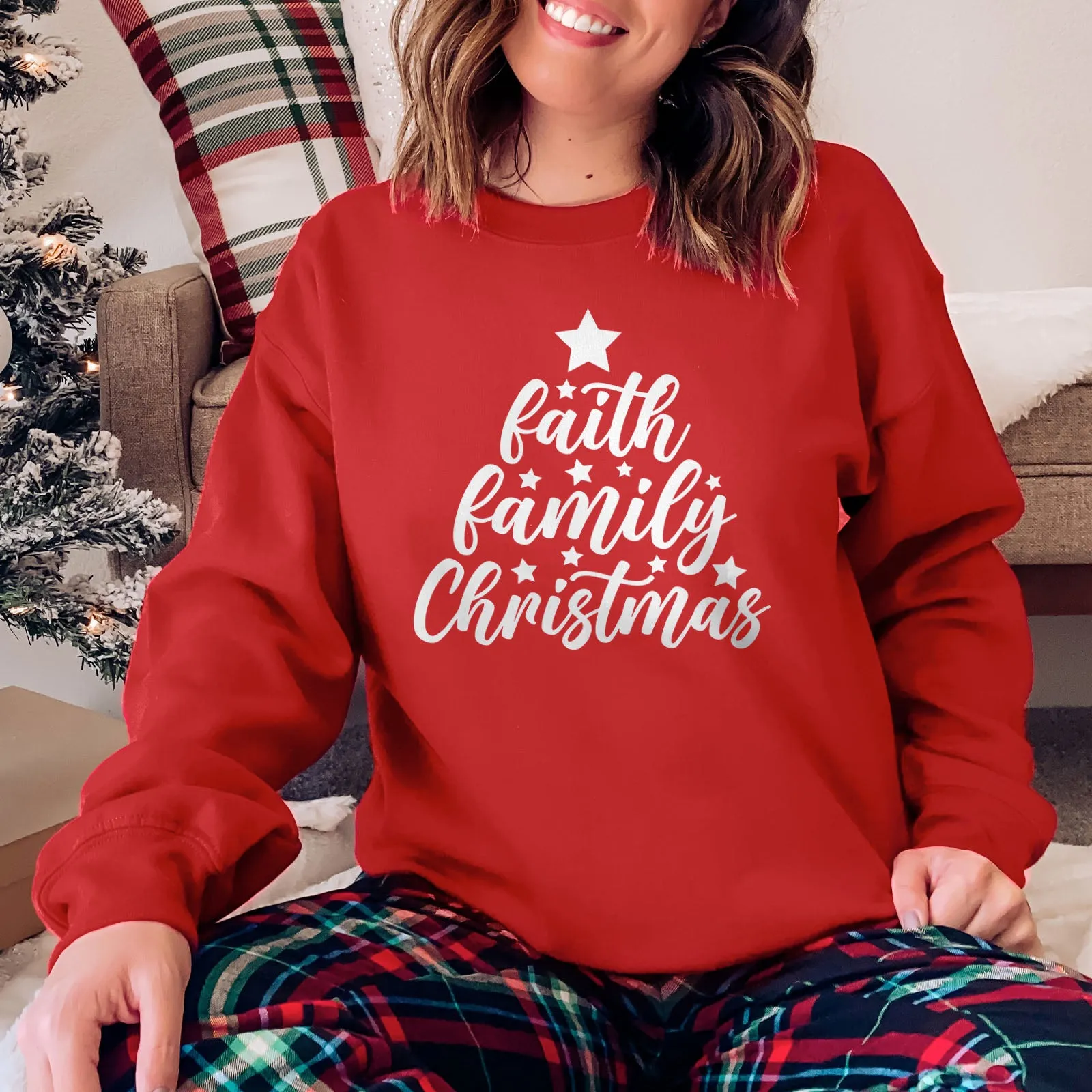 Faith Family Christmas Sweatshirt
