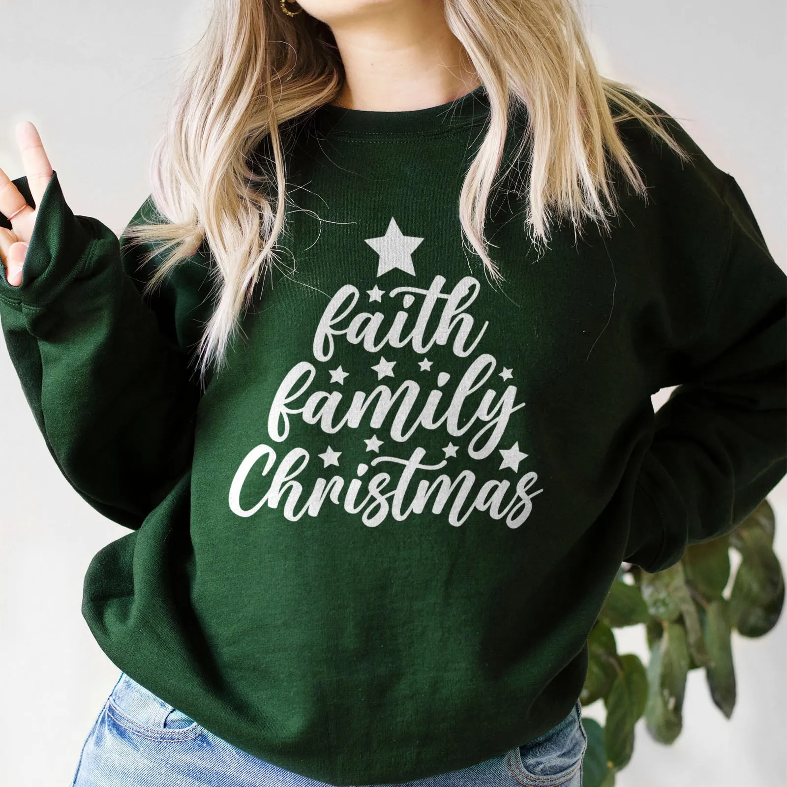 Faith Family Christmas Sweatshirt