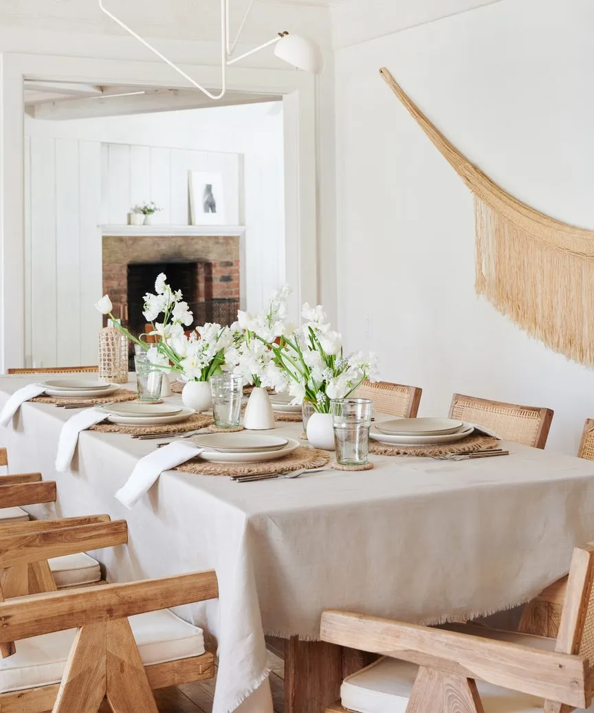 Frayed Linen Tablecloth
