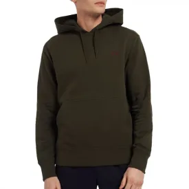 Fred Perry Embroidered Hoodie Army Green