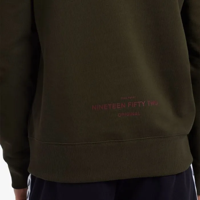 Fred Perry Embroidered Hoodie Army Green