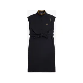 Fred Perry X Amy Winehouse - Women’s SD7114 Black Tie-Front Pique - Dress