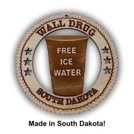 Free Ice Water Balsa Wood Laser Cut Ornament