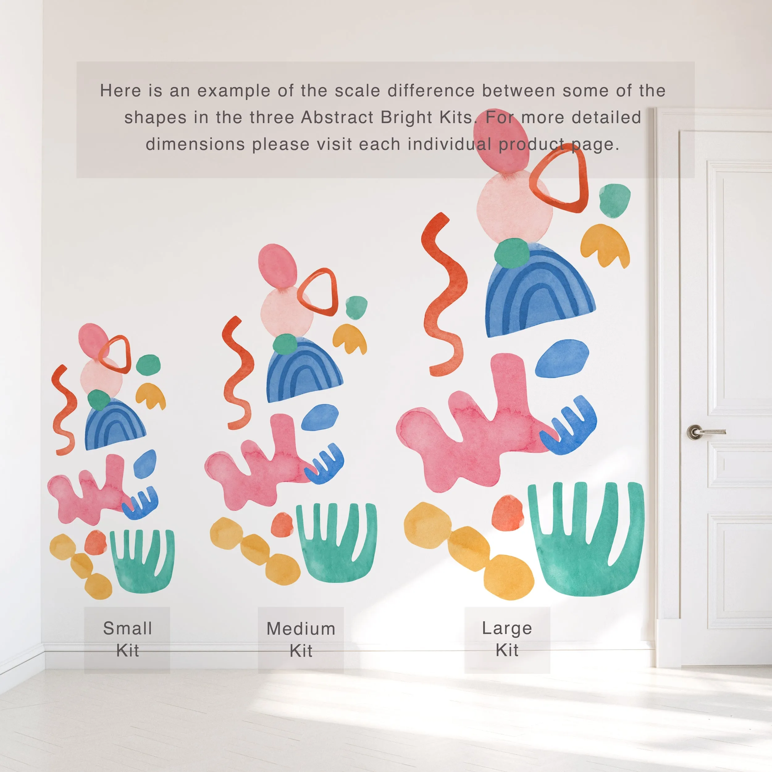 Fresh Abstract Shapes Wall Decal Set - Medium
