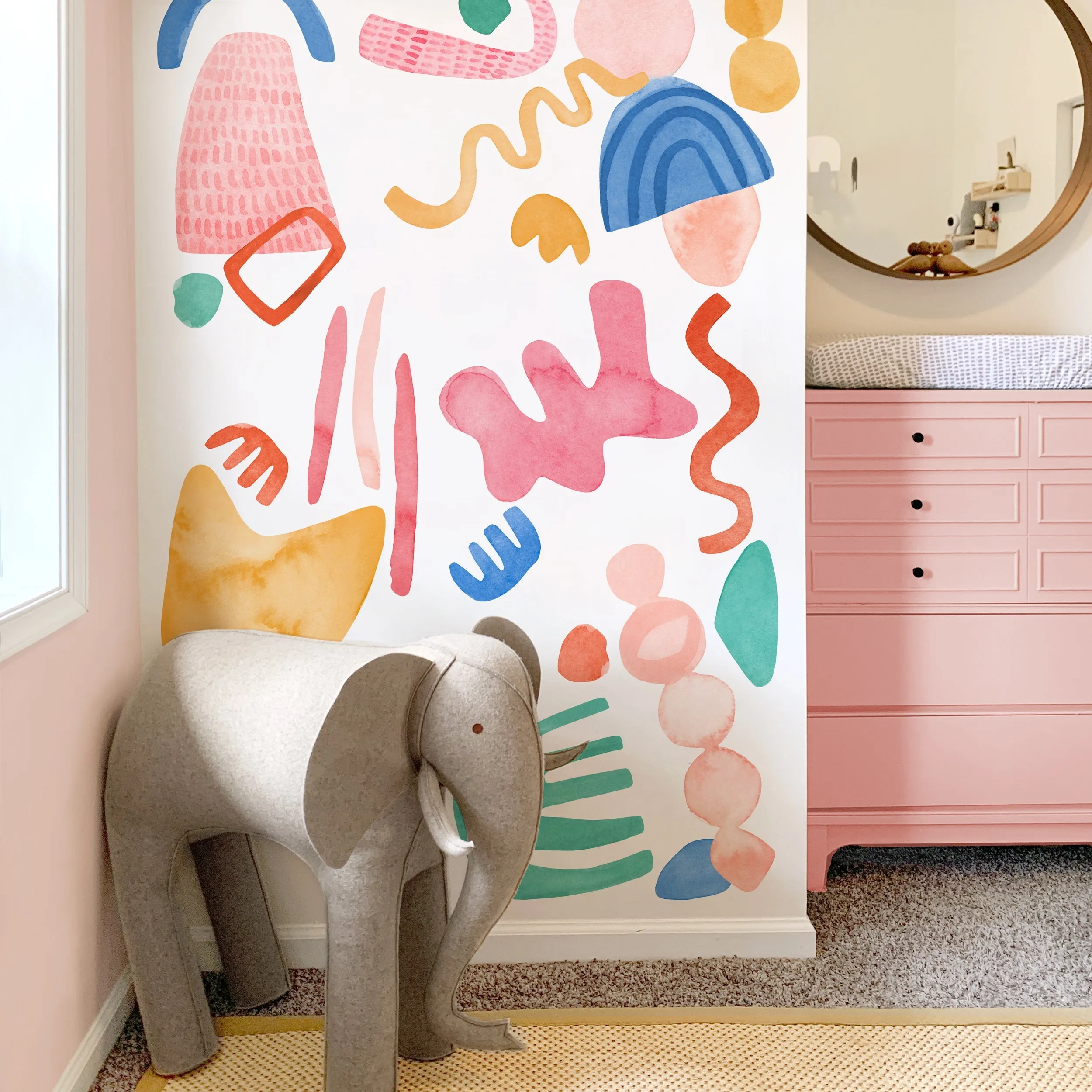 Fresh Abstract Shapes Wall Decal Set - Medium