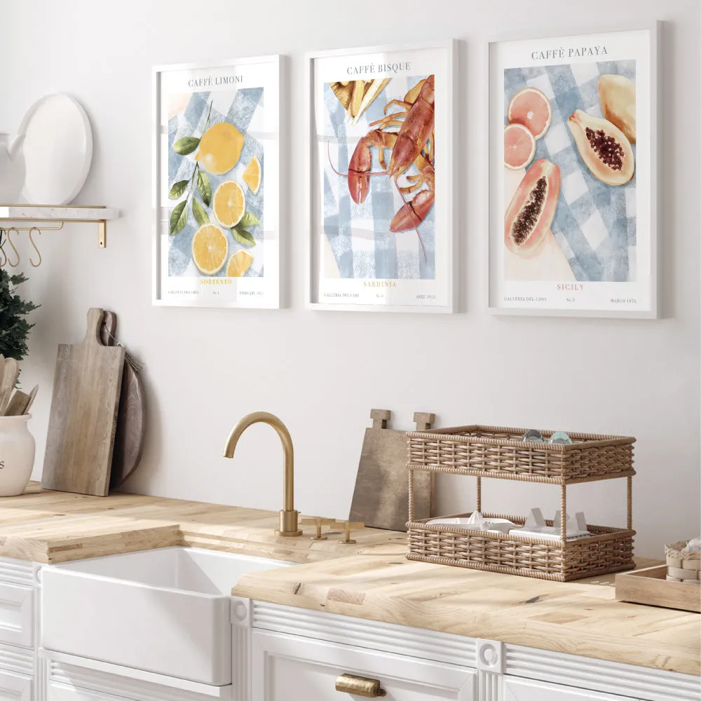 Galleria Del Cibo | Caffe Papaya I - Art Print by Vanessa
