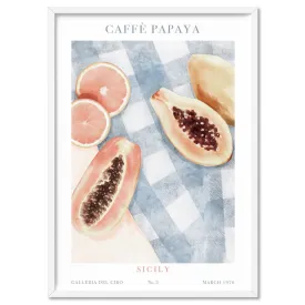 Galleria Del Cibo | Caffe Papaya I - Art Print by Vanessa
