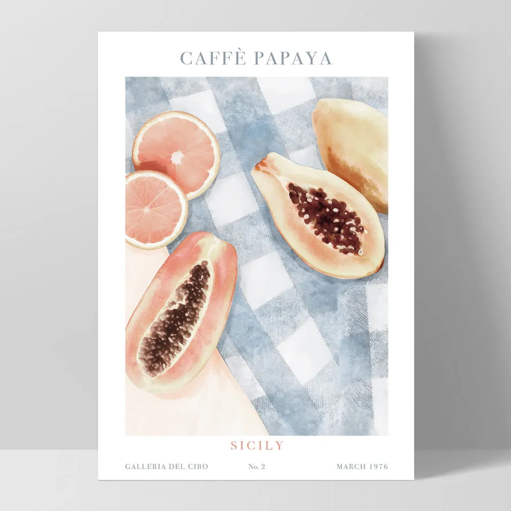 Galleria Del Cibo | Caffe Papaya I - Art Print by Vanessa