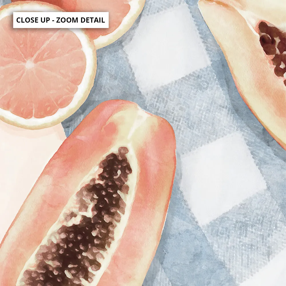 Galleria Del Cibo | Caffe Papaya I - Art Print by Vanessa