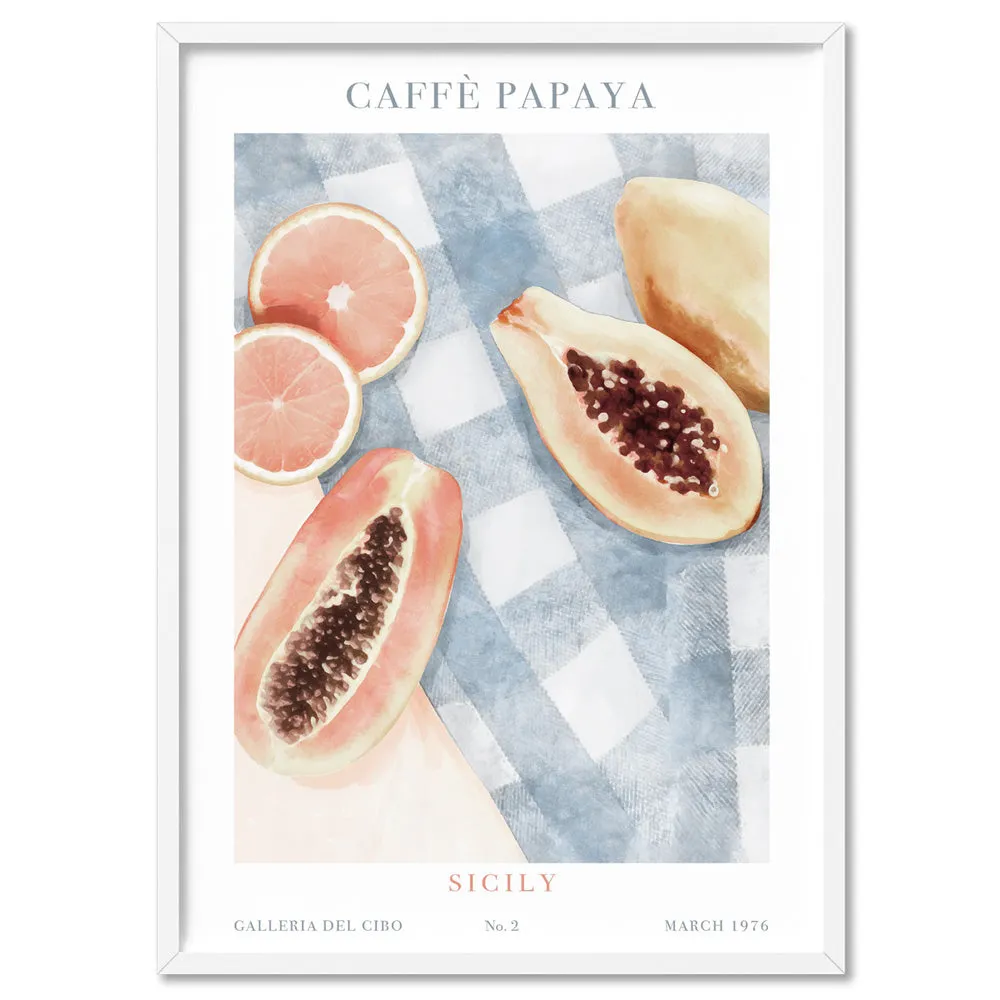 Galleria Del Cibo | Caffe Papaya I - Art Print by Vanessa