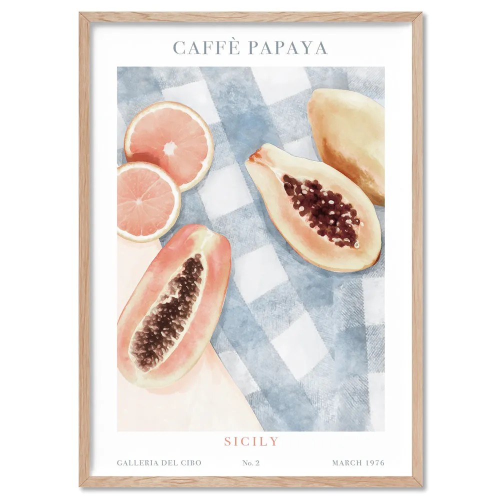 Galleria Del Cibo | Caffe Papaya I - Art Print by Vanessa