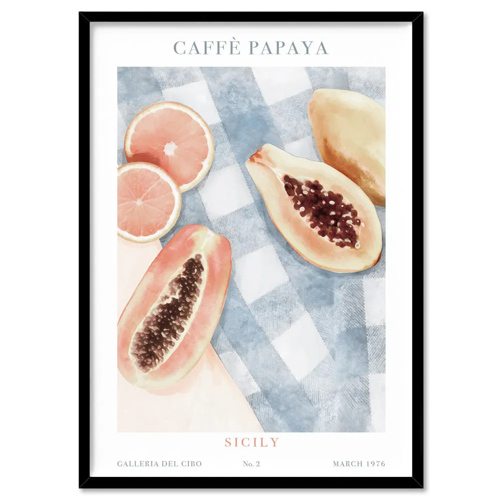 Galleria Del Cibo | Caffe Papaya I - Art Print by Vanessa