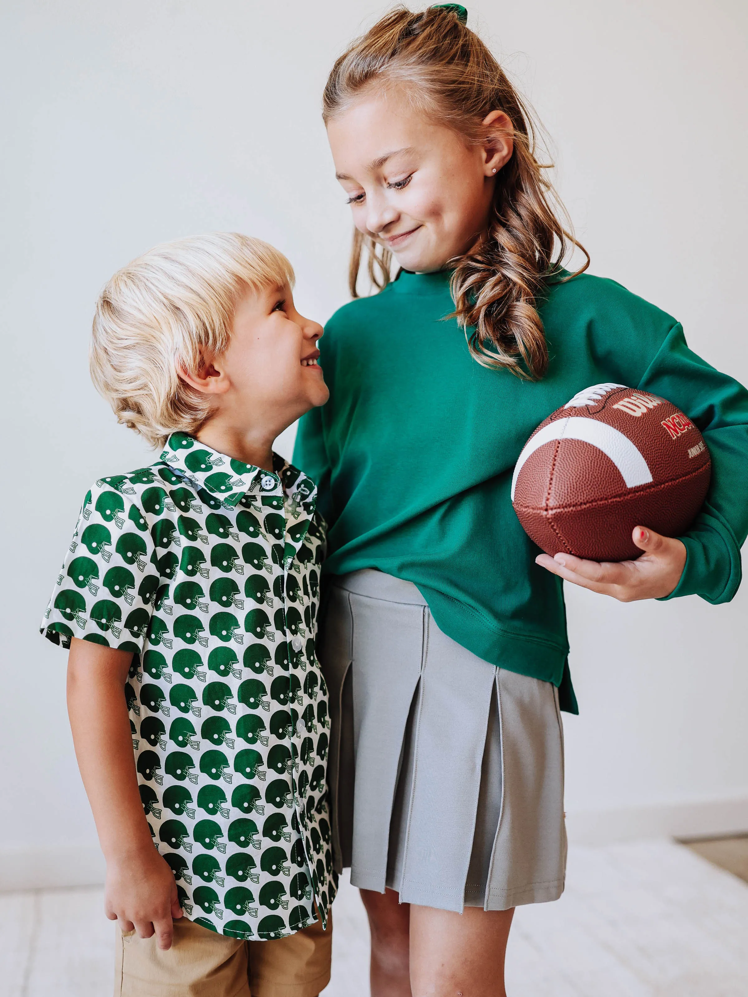 Gameday Button Up Shirt - Go Green