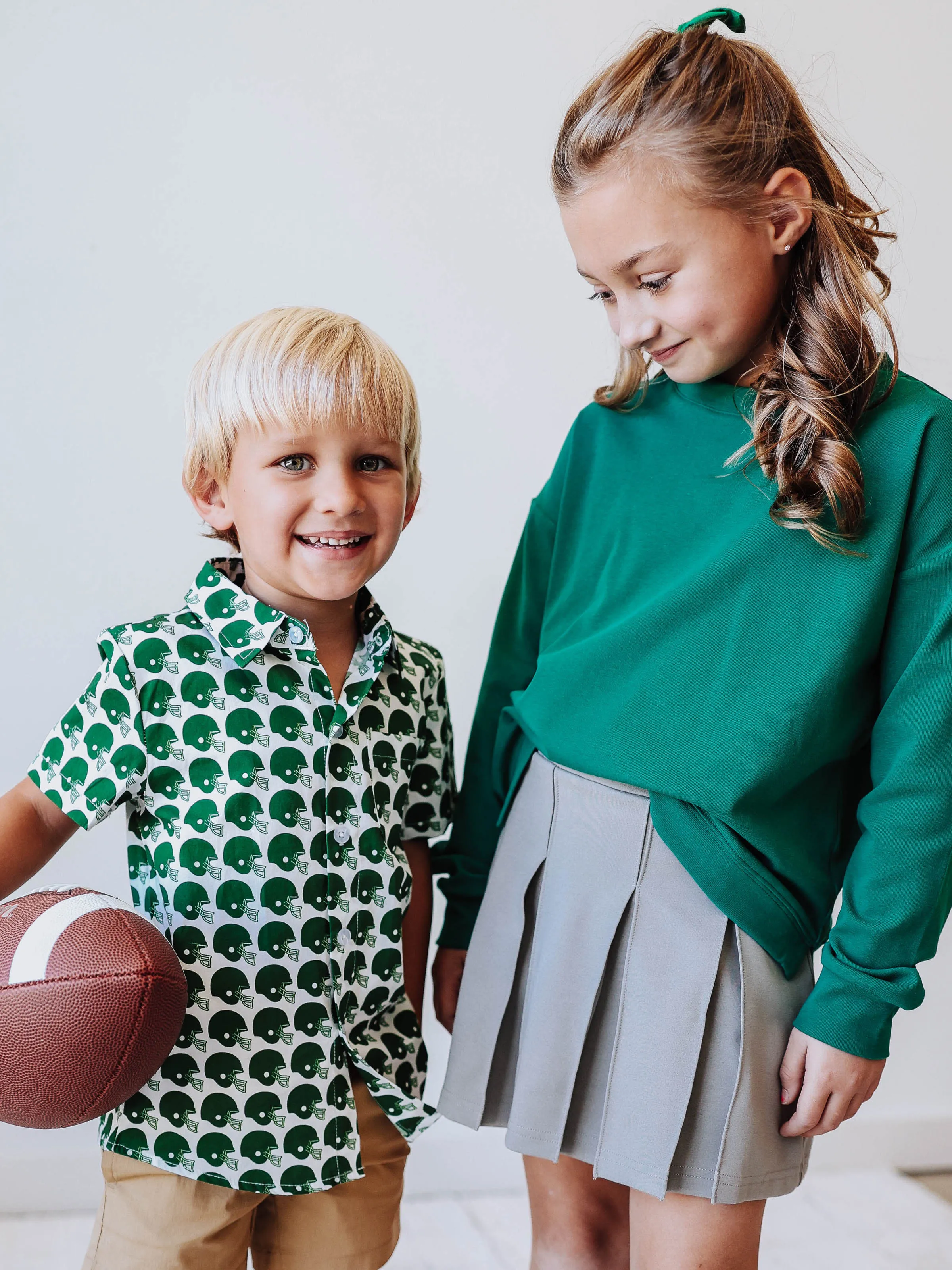 Gameday Button Up Shirt - Go Green