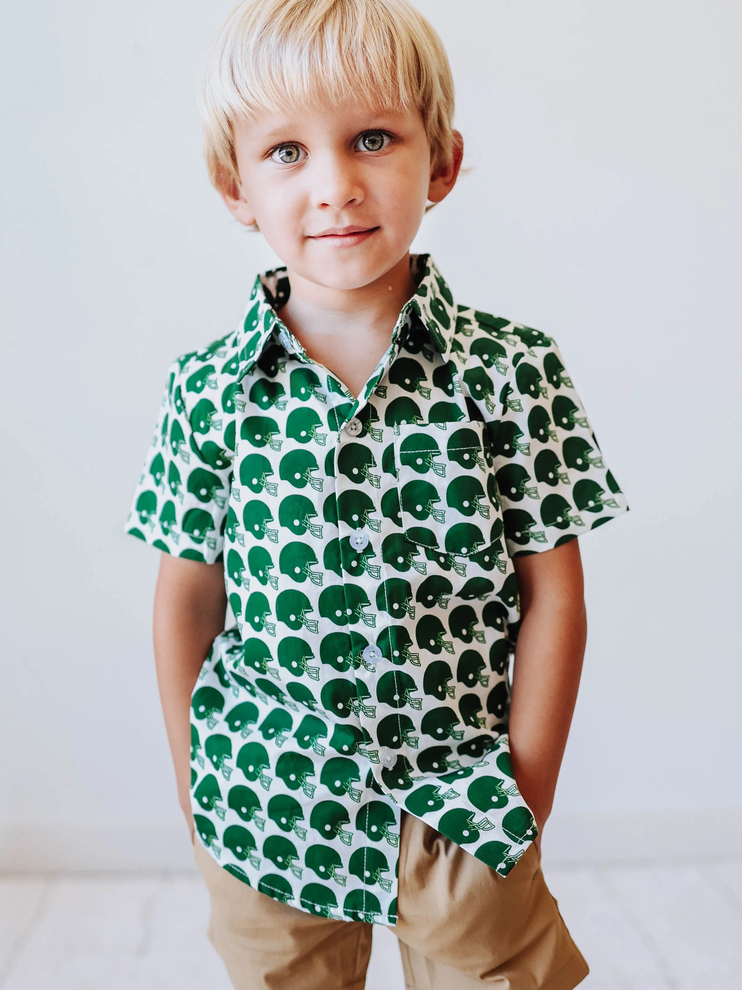 Gameday Button Up Shirt - Go Green