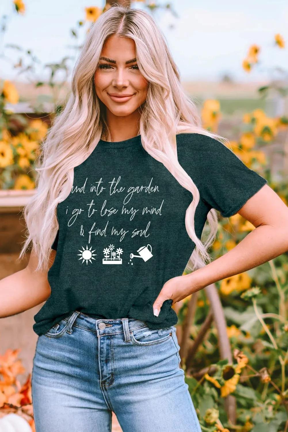 Garden Shirts for Women Plant Lover T-Shirt Gardener Lover Tee Tops Casual Plant Short Sleeve