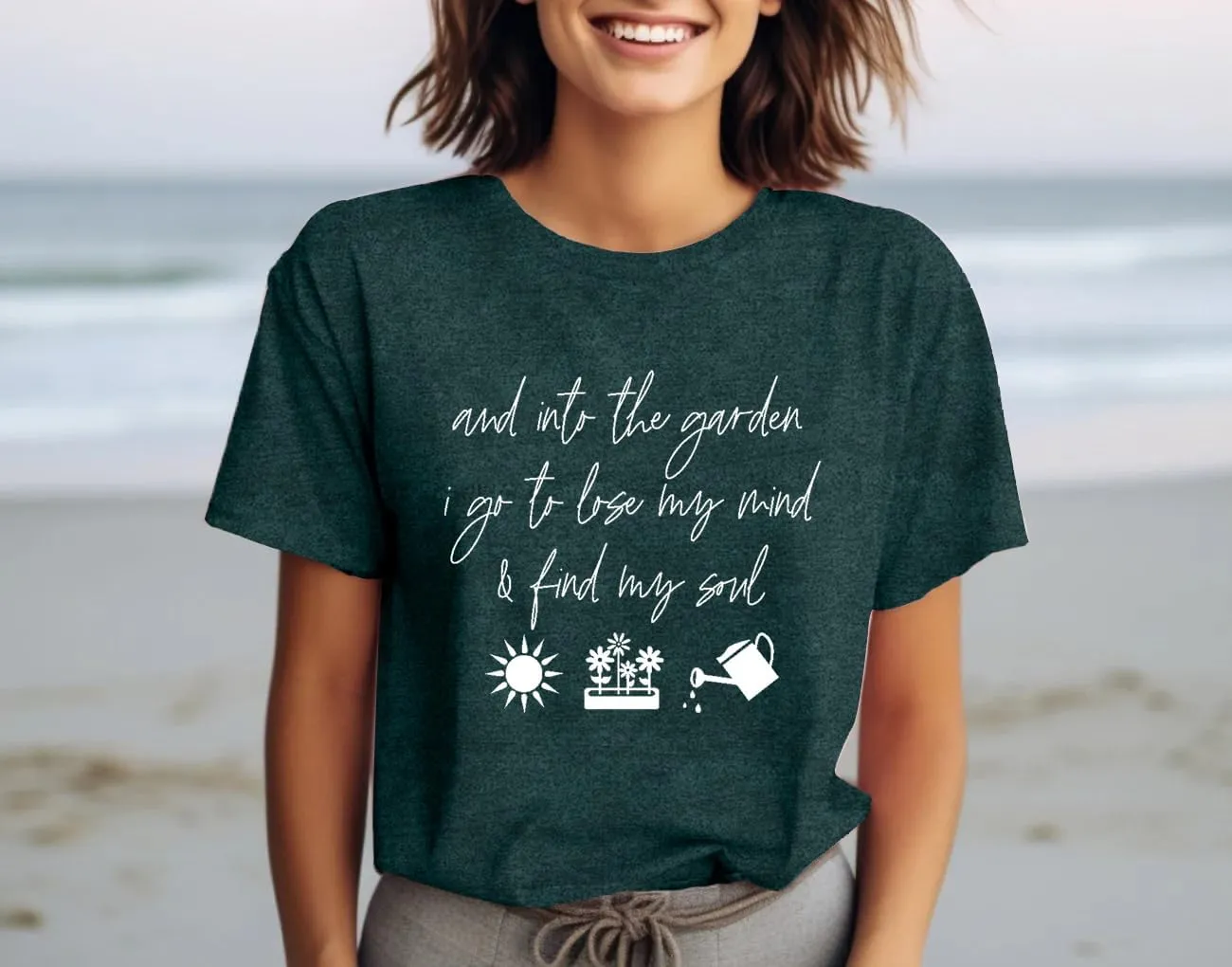 Garden Shirts for Women Plant Lover T-Shirt Gardener Lover Tee Tops Casual Plant Short Sleeve