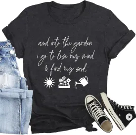 Garden Shirts for Women Plant Lover T-Shirt Gardener Lover Tee Tops Casual Plant Short Sleeve