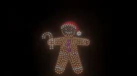 Gingerbread animation - 400 drones