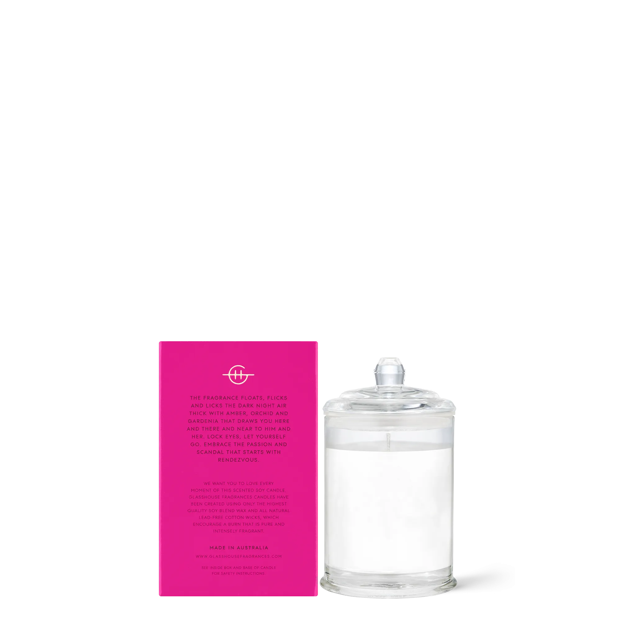 GLASSHOUSE 60g Candle RENDEZVOUS