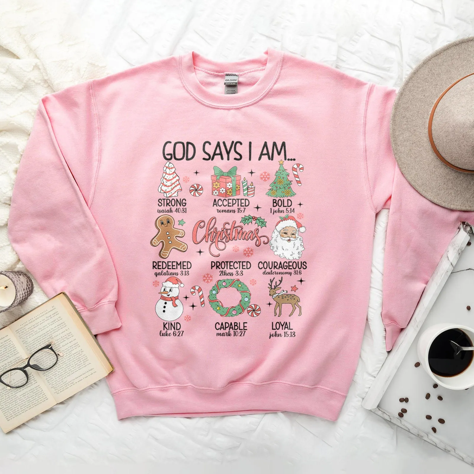God Says I am.. Christmas Vibes Sweatshirt
