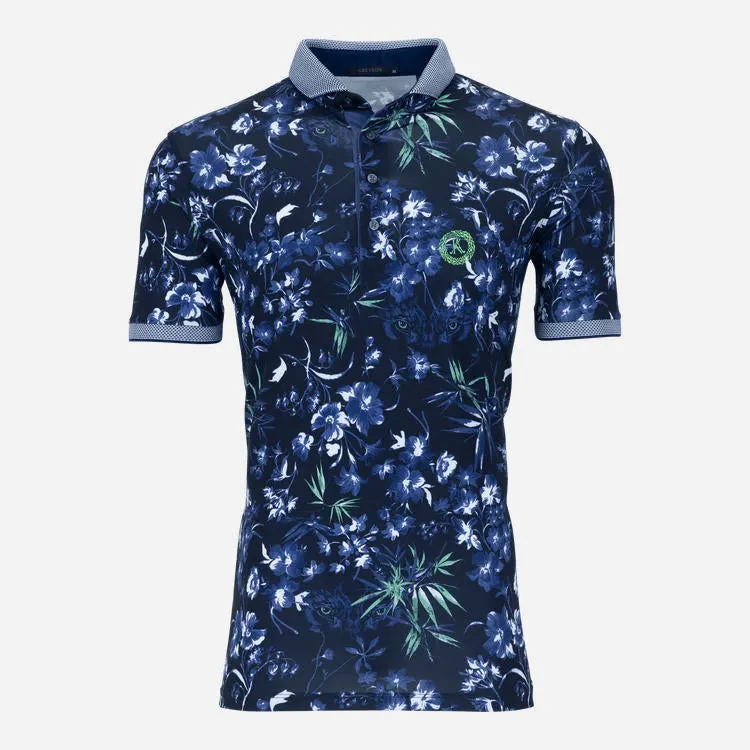 Greyson Keeneland Men's Dark Floral Polo