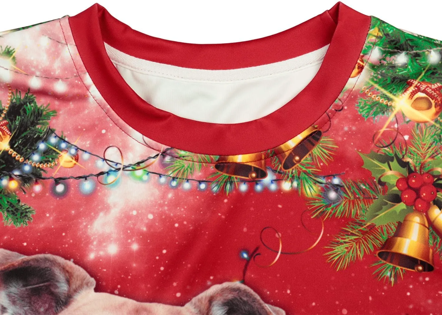 GTETKDE Unisex Ugly Christmas Sweater 3D Printed Funny Graphic Long Sleeve T-Shirt Crewneck Sweatshirts