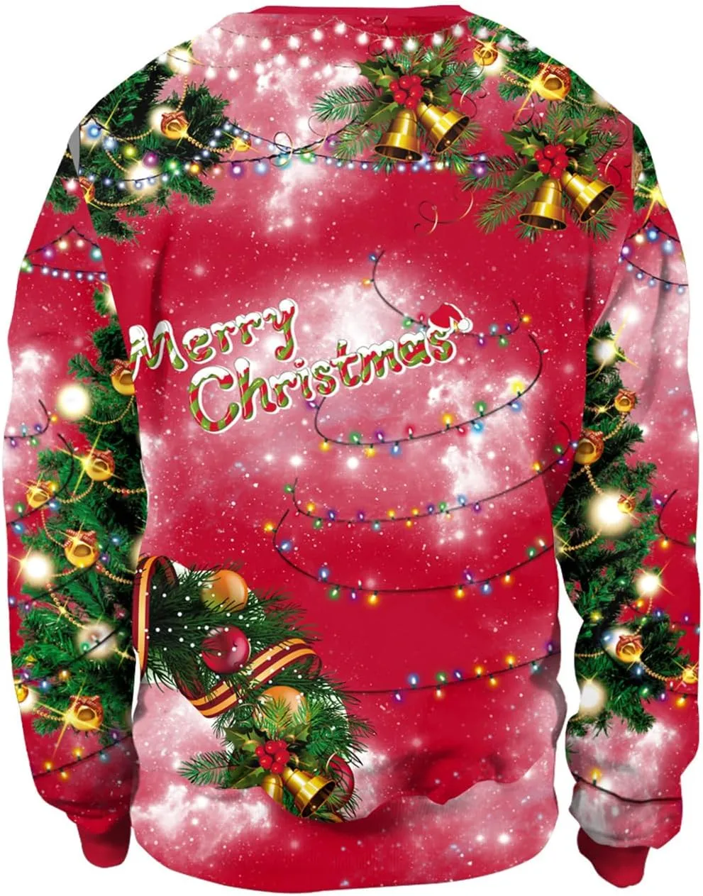 GTETKDE Unisex Ugly Christmas Sweater 3D Printed Funny Graphic Long Sleeve T-Shirt Crewneck Sweatshirts