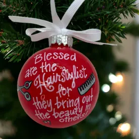 Hairstylist Ornament - Hairsylist Gift, Stylist Ornament, Christmas Ornament, Holiday Ornament, Beautician Ornament, Barber Gift, Hair Salon